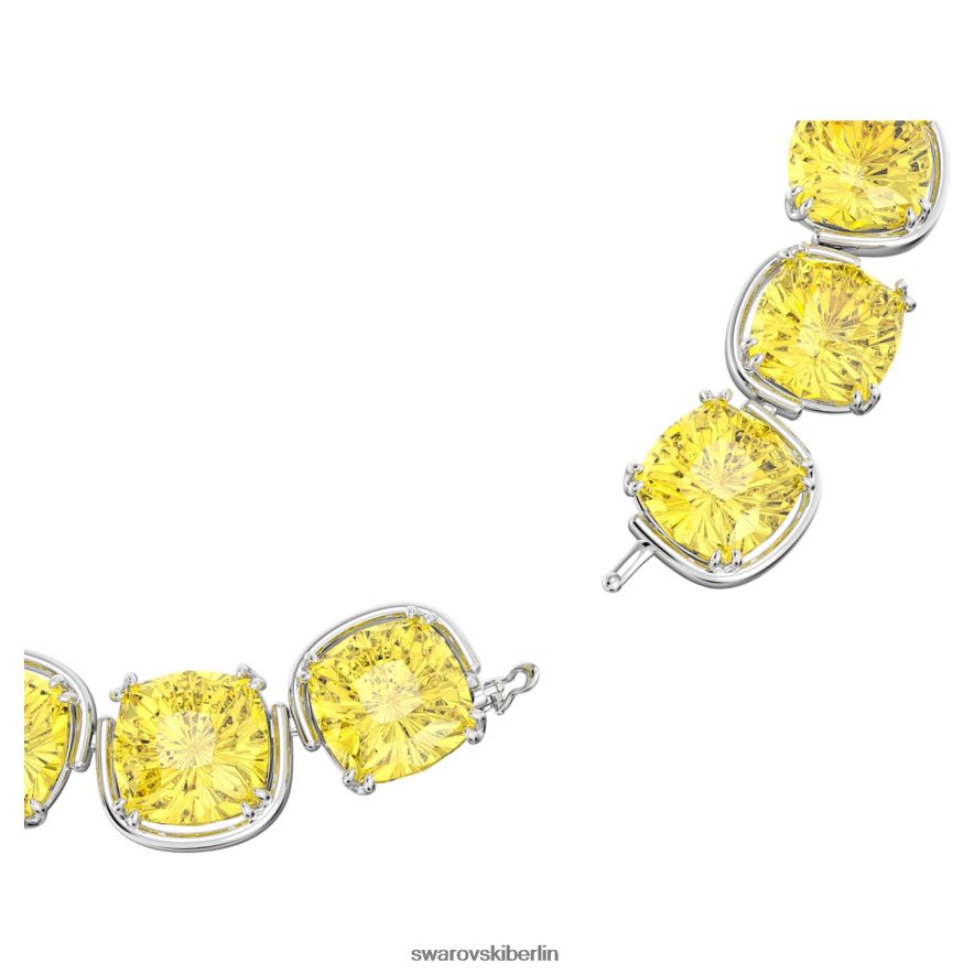 Swarovski Harmonia-Halsband Kissenschliff, gelb, rhodiniert Schmuck HLT448356