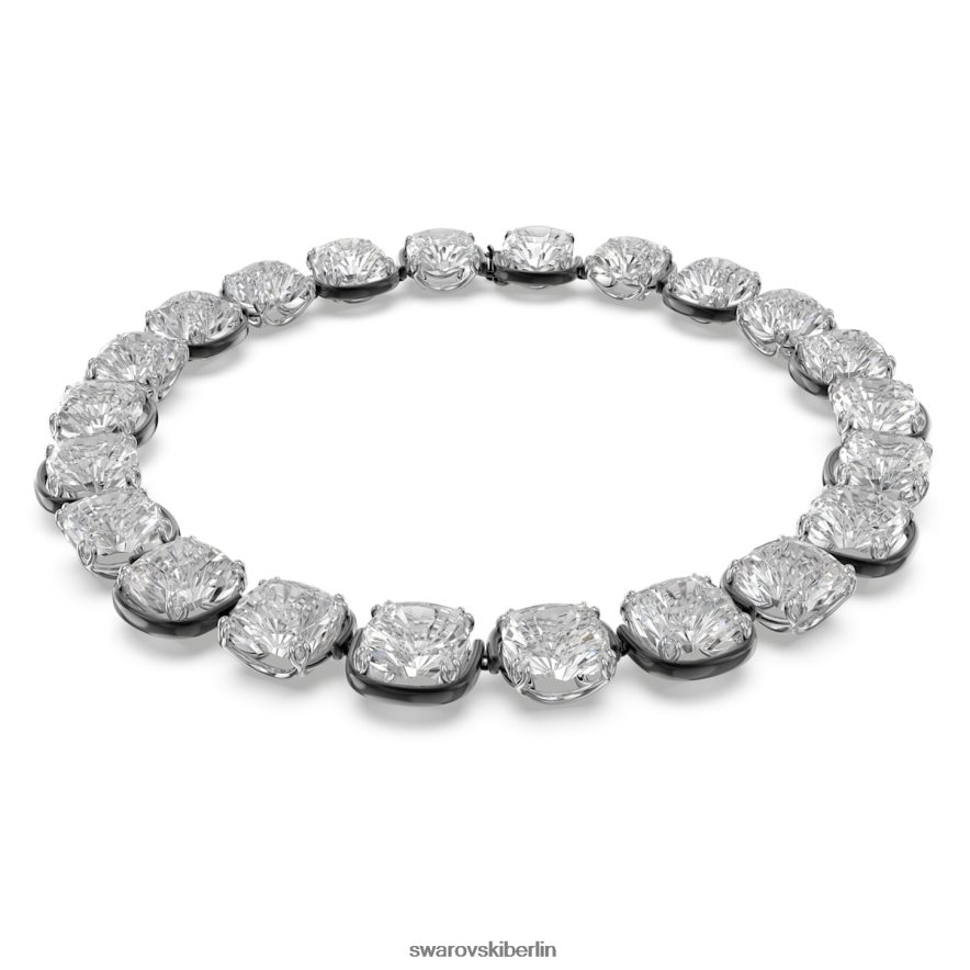 Swarovski Harmonia-Halsband Kissenschnitt, weiß, Metallmix-Finish Schmuck HLT448346