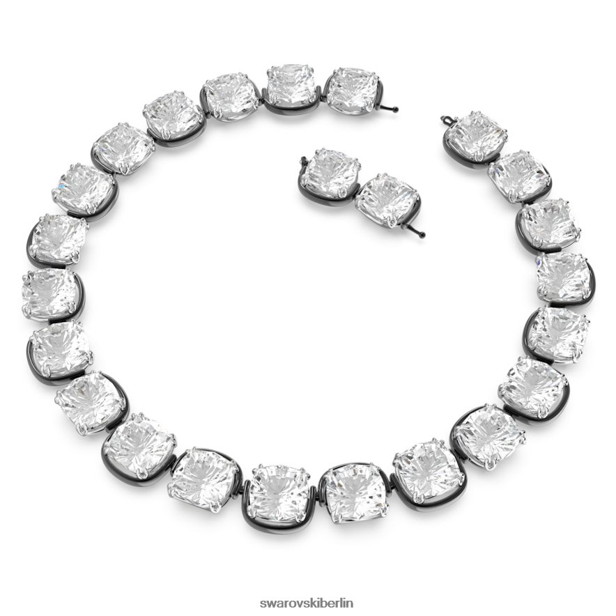 Swarovski Harmonia-Halsband Kissenschnitt, weiß, Metallmix-Finish Schmuck HLT448346