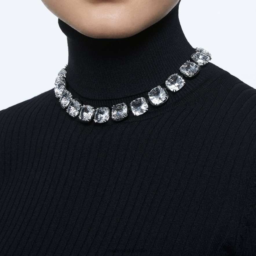 Swarovski Harmonia-Halsband Kissenschnitt, weiß, Metallmix-Finish Schmuck HLT448346