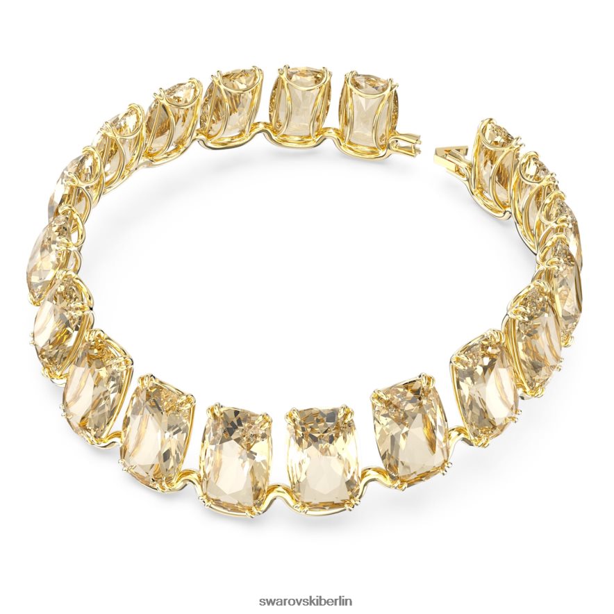 Swarovski Harmonia-Halsband Übergroße schwebende Kristalle, Goldton, vergoldet Schmuck HLT448361