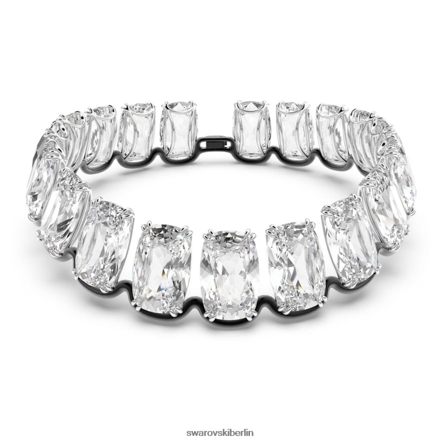 Swarovski Harmonia-Halsband Übergroße schwebende Kristalle, weiß, Metallmix-Finish Schmuck HLT448347