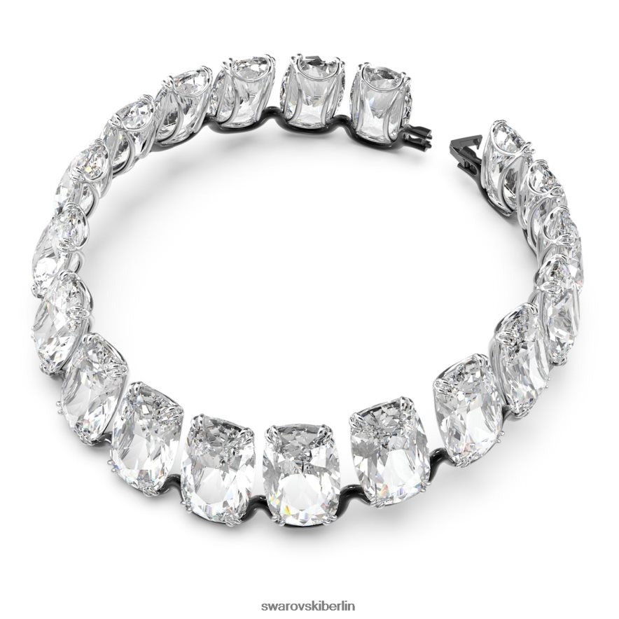 Swarovski Harmonia-Halsband Übergroße schwebende Kristalle, weiß, Metallmix-Finish Schmuck HLT448347