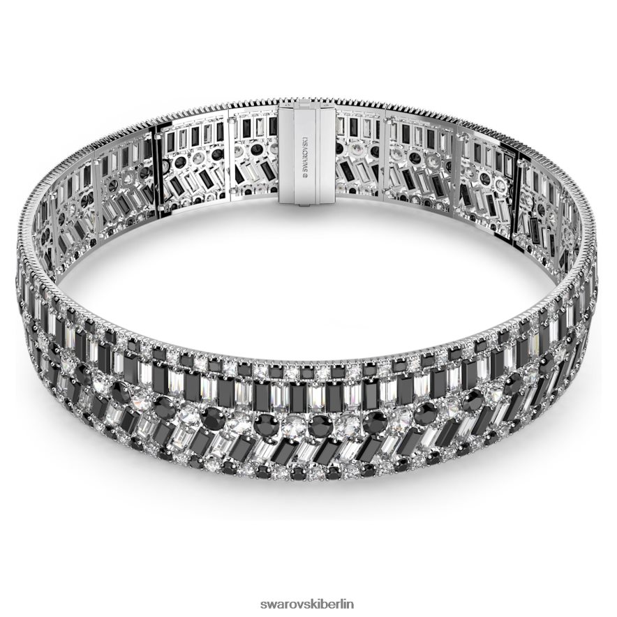 Swarovski Hyperbel-Halsband Mischschliffe, schwarz, rhodiniert Schmuck HLT448355