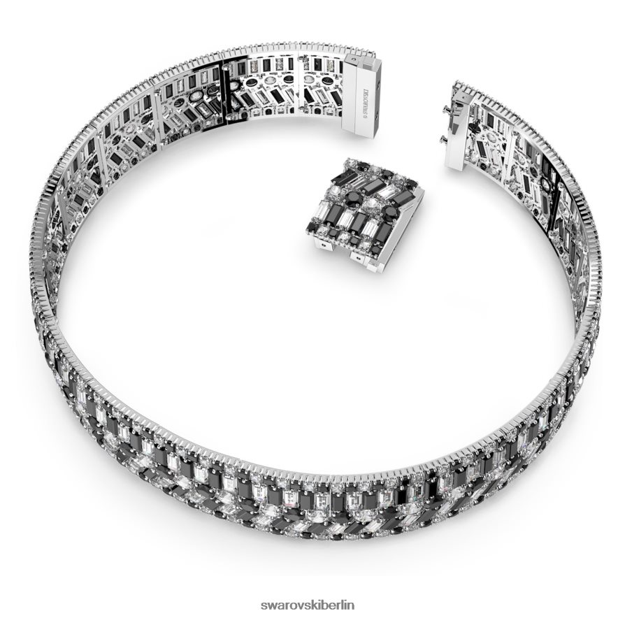 Swarovski Hyperbel-Halsband Mischschliffe, schwarz, rhodiniert Schmuck HLT448355
