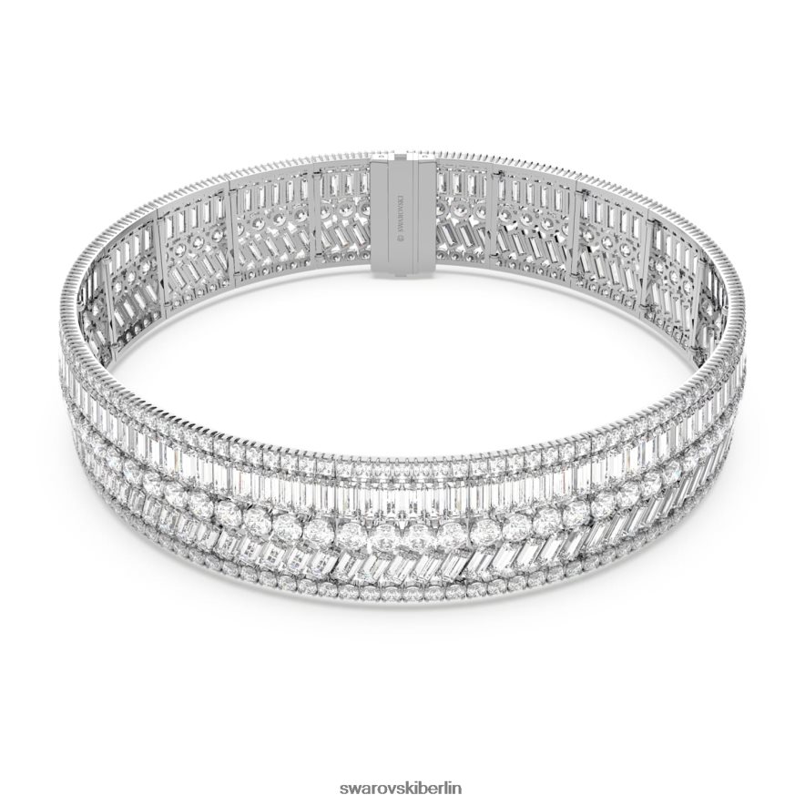 Swarovski Hyperbel-Halsband Mischschliffe, weiß, rhodiniert Schmuck HLT448368