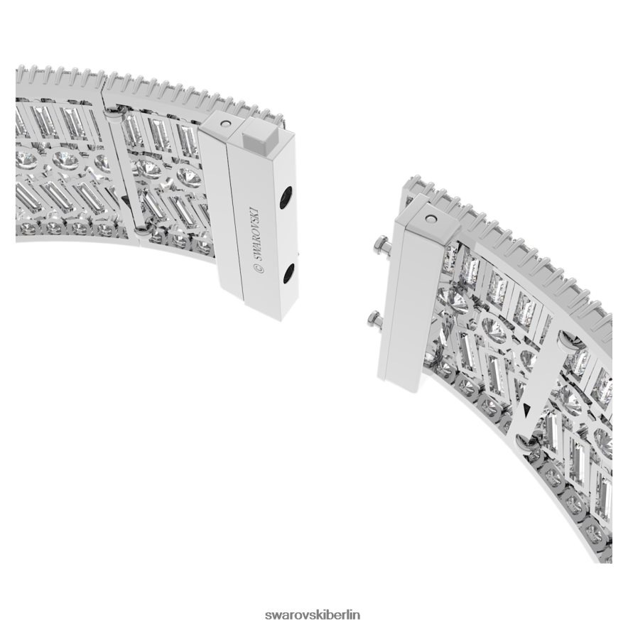 Swarovski Hyperbel-Halsband Mischschliffe, weiß, rhodiniert Schmuck HLT448368
