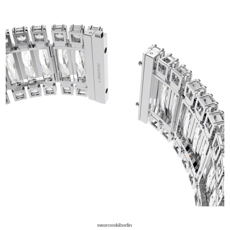 Swarovski Hyperbel-Halsband rechteckiger Schliff, weiß, rhodiniert Schmuck HLT448350