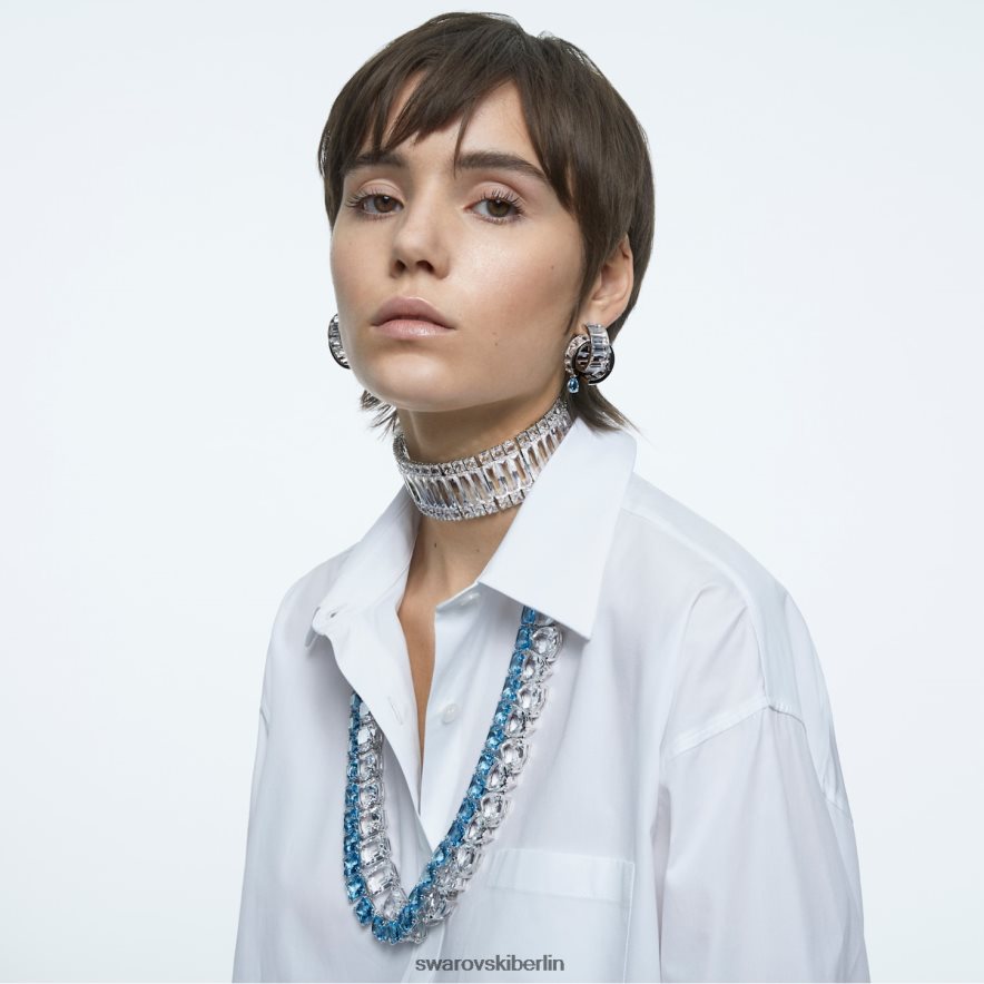 Swarovski Hyperbel-Halsband rechteckiger Schliff, weiß, rhodiniert Schmuck HLT448350