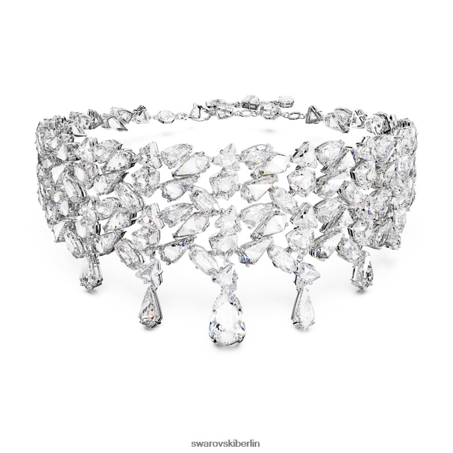 Swarovski Mesmera-Halsband Mischschliffe, weiß, rhodiniert Schmuck HLT448358