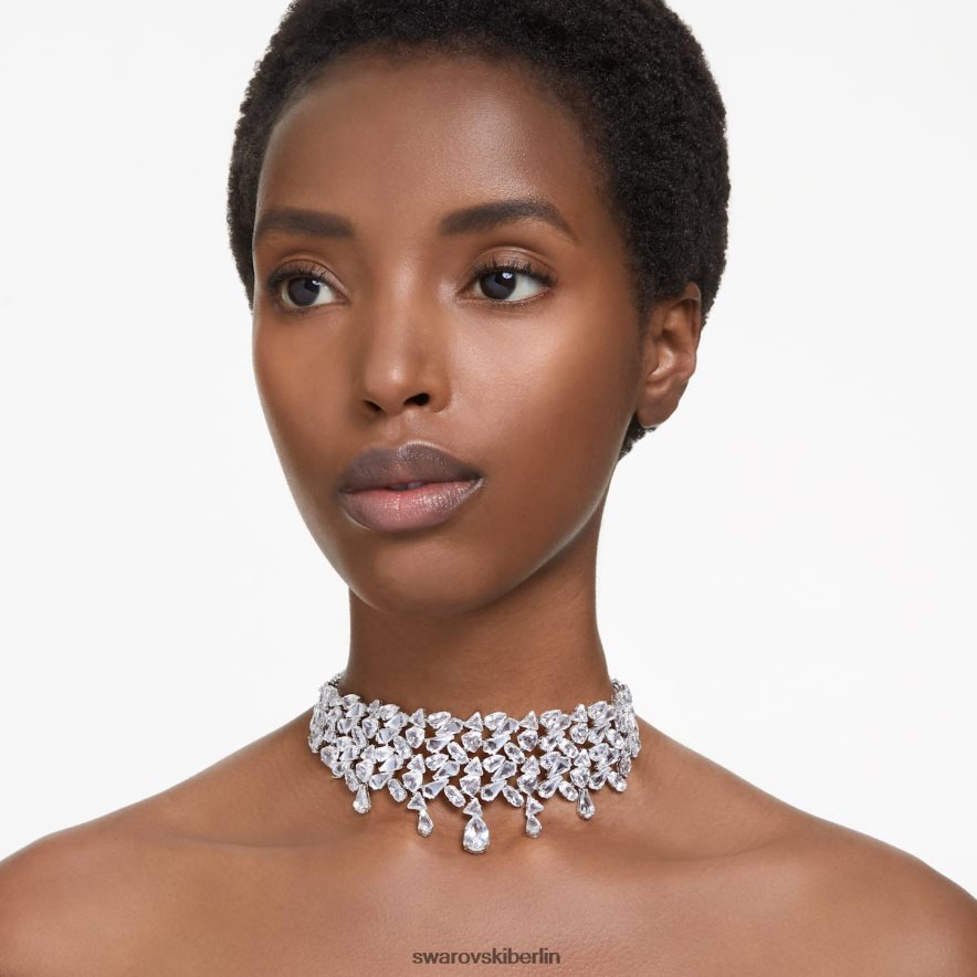 Swarovski Mesmera-Halsband Mischschliffe, weiß, rhodiniert Schmuck HLT448358