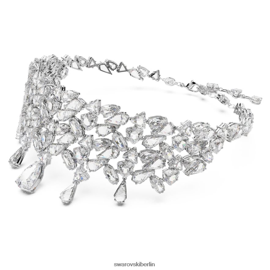 Swarovski Mesmera-Halsband Mischschliffe, weiß, rhodiniert Schmuck HLT448358