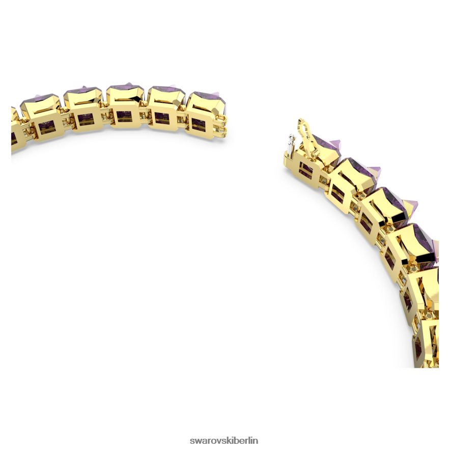 Swarovski Ortyx-Halsband Pyramidenschliff, lila, vergoldet Schmuck HLT448365