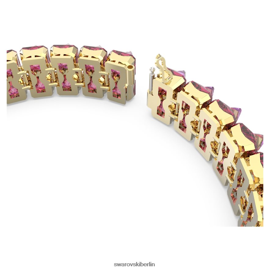 Swarovski Ortyx-Halsband Pyramidenschliff, rosa, vergoldet Schmuck HLT448344