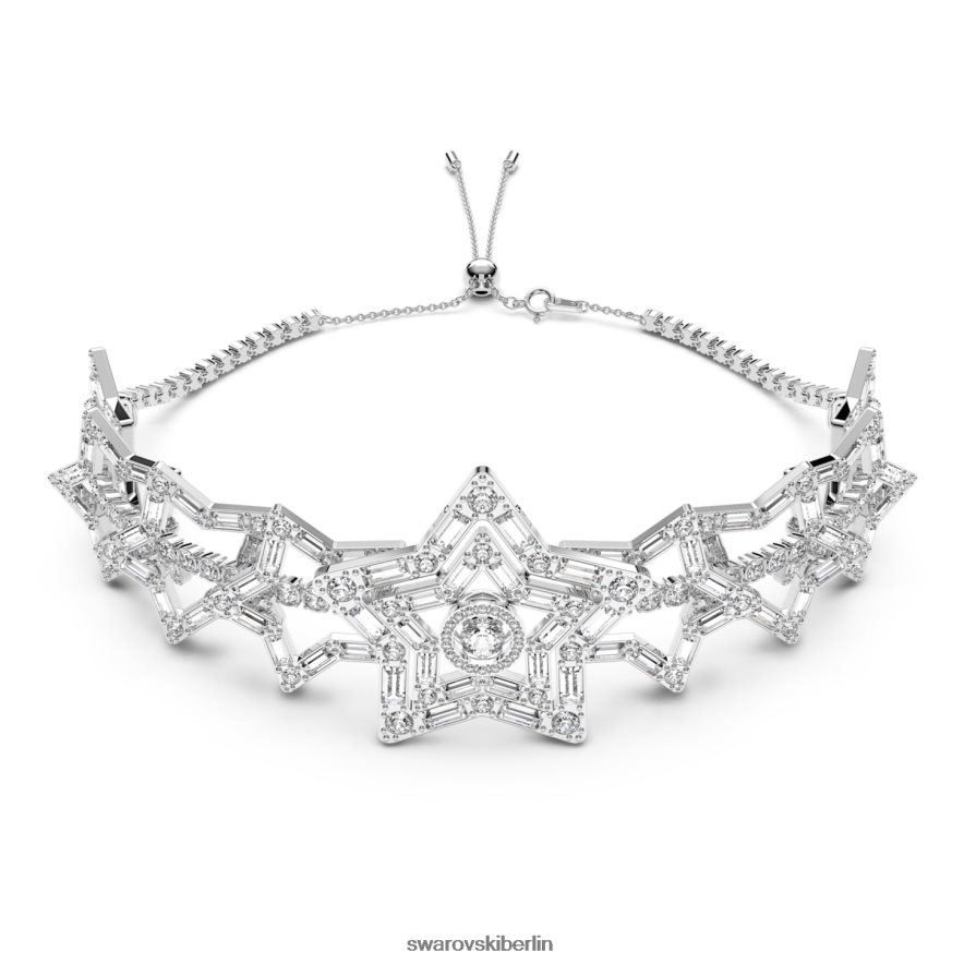 Swarovski Stella-Halsband Stern, weiß, rhodiniert Schmuck HLT448348