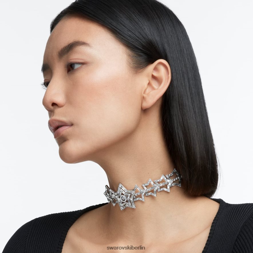 Swarovski Stella-Halsband Stern, weiß, rhodiniert Schmuck HLT448348