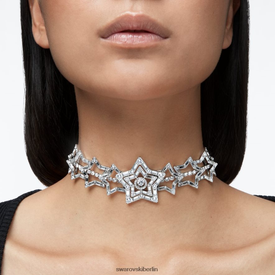 Swarovski Stella-Halsband Stern, weiß, rhodiniert Schmuck HLT448348