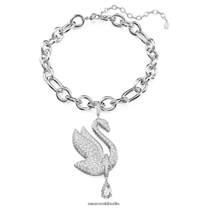 Swarovski ikonisches Schwanenhalsband Schwan, weiß, rhodiniert Schmuck HLT448363