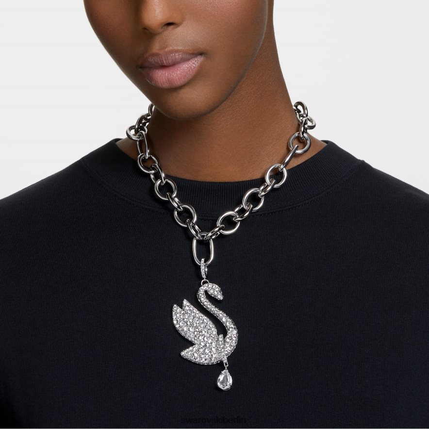 Swarovski ikonisches Schwanenhalsband Schwan, weiß, rhodiniert Schmuck HLT448363