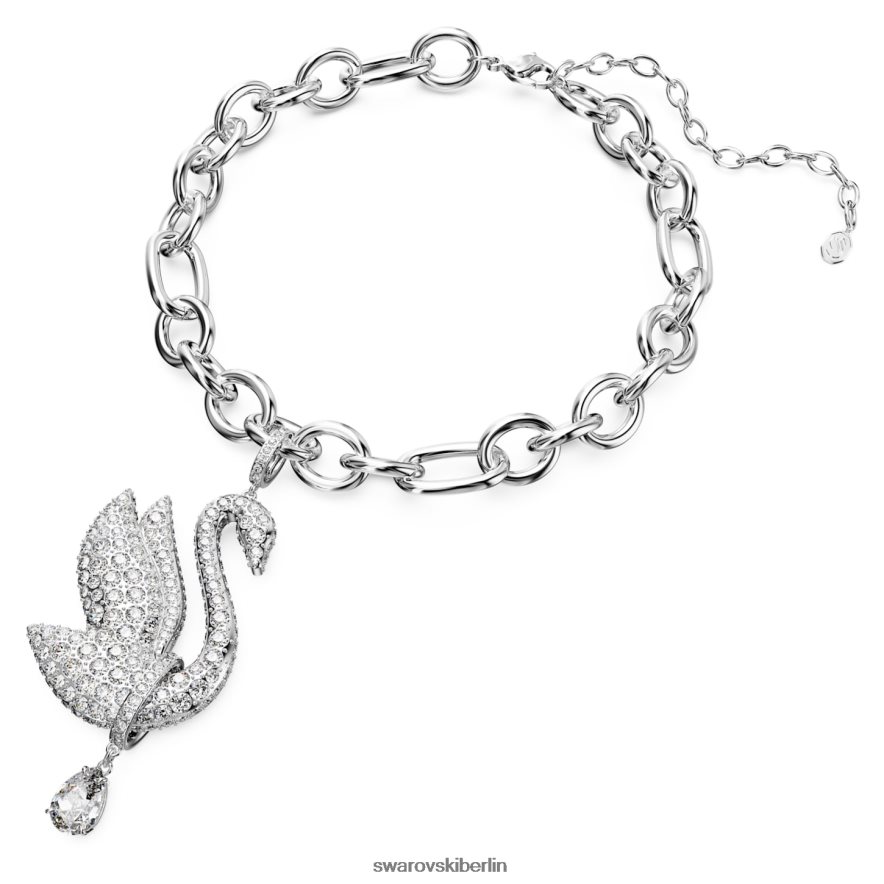 Swarovski ikonisches Schwanenhalsband Schwan, weiß, rhodiniert Schmuck HLT448363