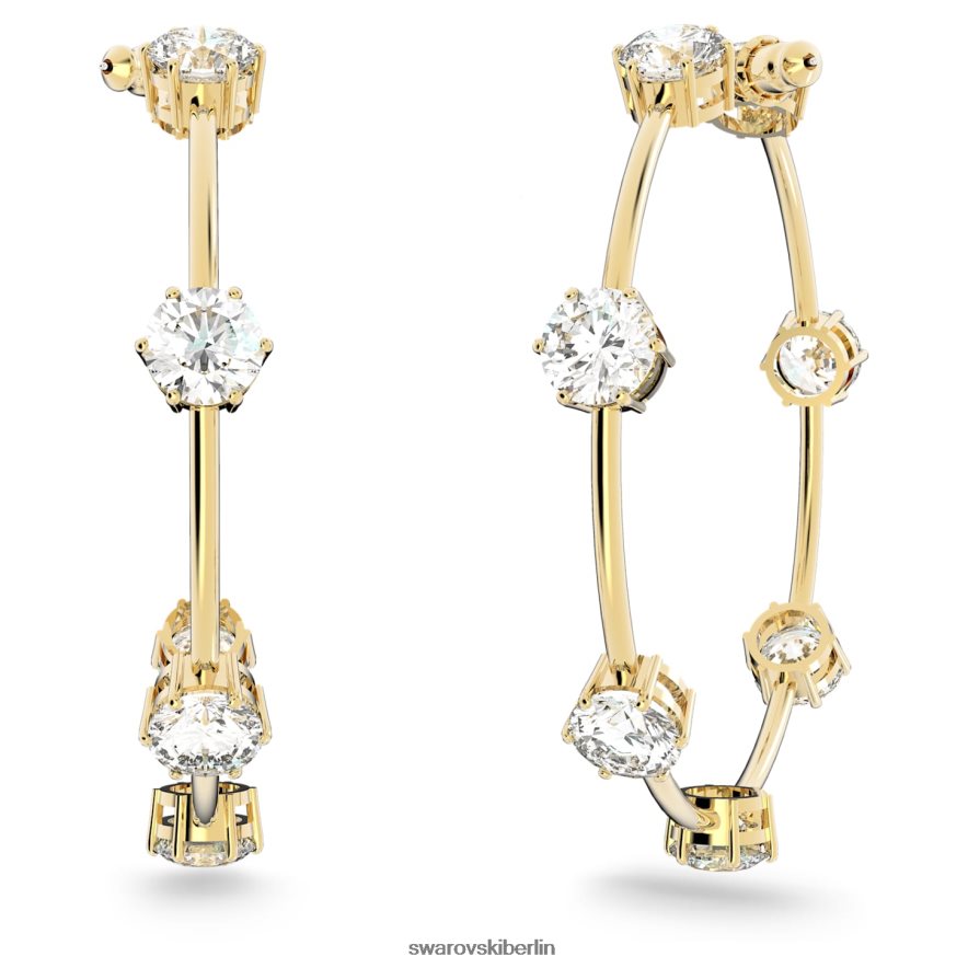 Swarovski Constella Creolen Rundschliff, weiß, glänzend vergoldet Schmuck HLT448917