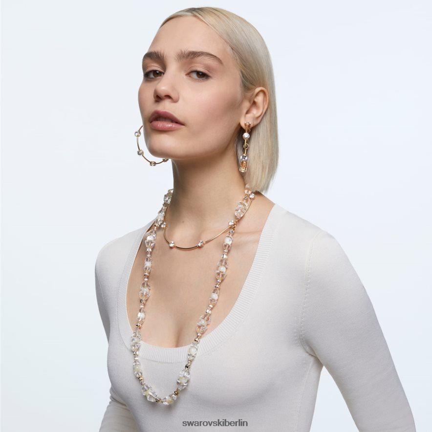 Swarovski Constella Creolen Rundschliff, weiß, glänzend vergoldet Schmuck HLT448917