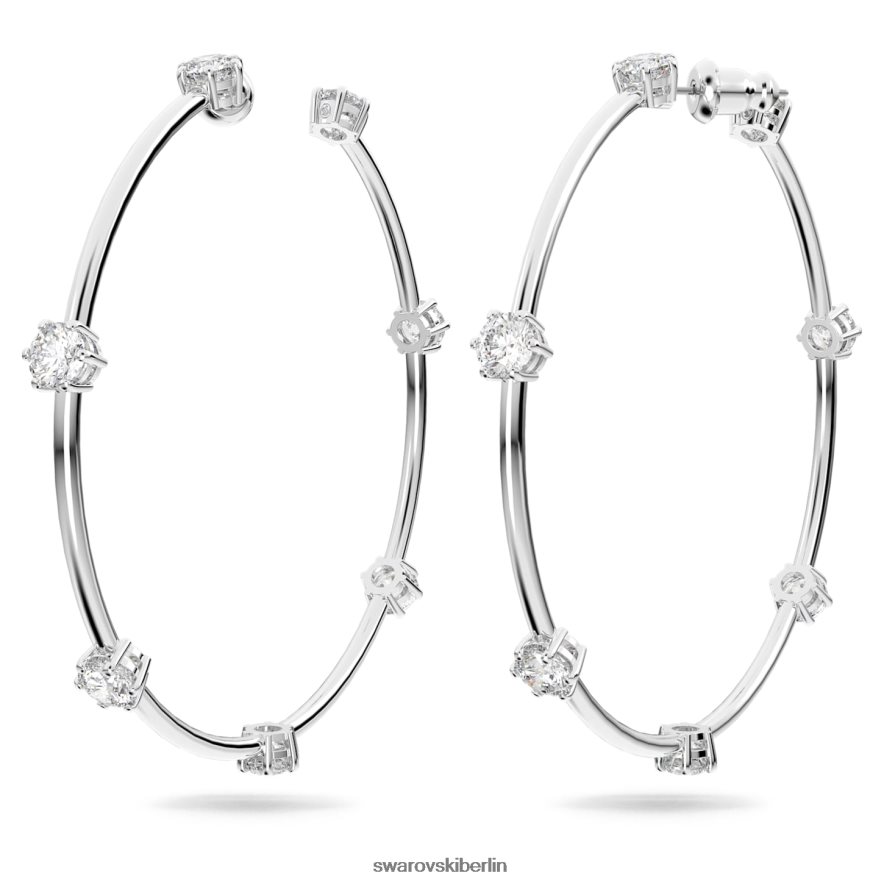 Swarovski Constella Creolen Rundschliff, weiß, rhodiniert Schmuck HLT448885