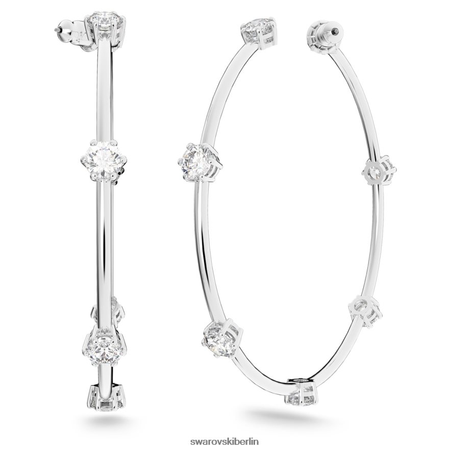 Swarovski Constella Creolen Rundschliff, weiß, rhodiniert Schmuck HLT448885