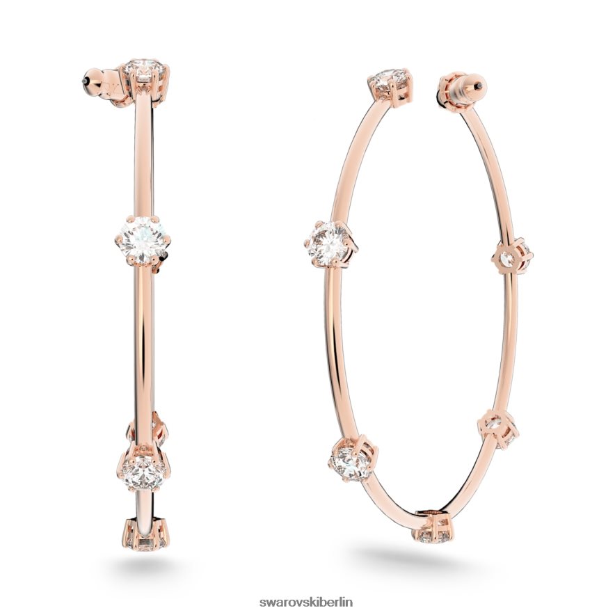 Swarovski Constella Creolen Rundschliff, weiß, rosévergoldet Schmuck HLT448889