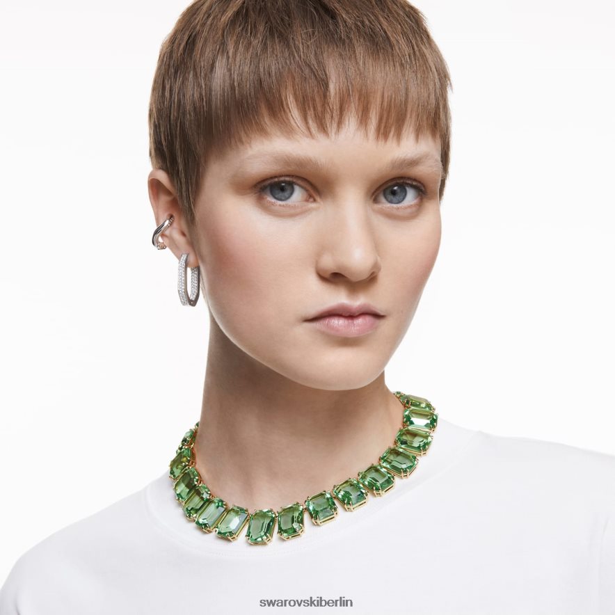 Swarovski Dextera-Creolen Achteckform, weiß, rhodiniert Schmuck HLT448926