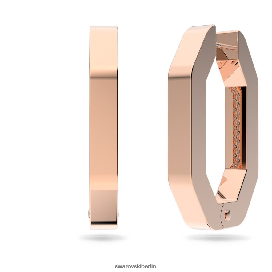 Swarovski Dextera-Creolen Achteckform, weiß, rosévergoldet Schmuck HLT448893