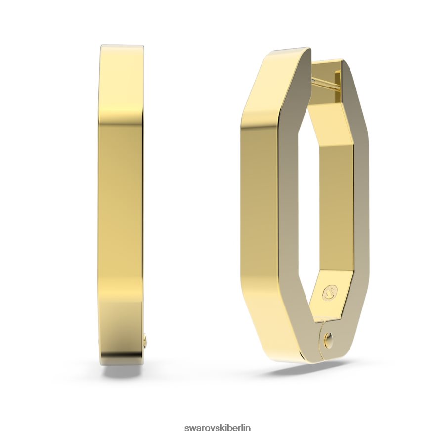 Swarovski Dextera-Creolen Achteckform, weiß, vergoldet Schmuck HLT448880
