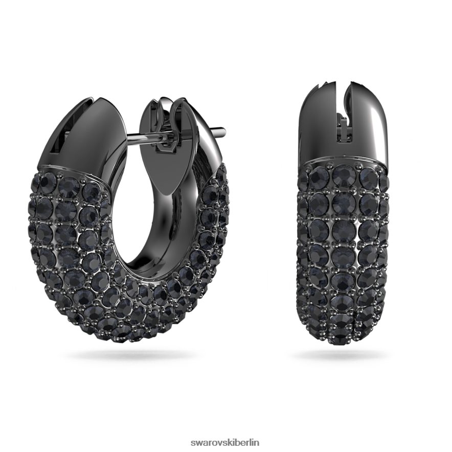 Swarovski Dextera-Creolen schwarz, rutheniumbeschichtet Schmuck HLT448920