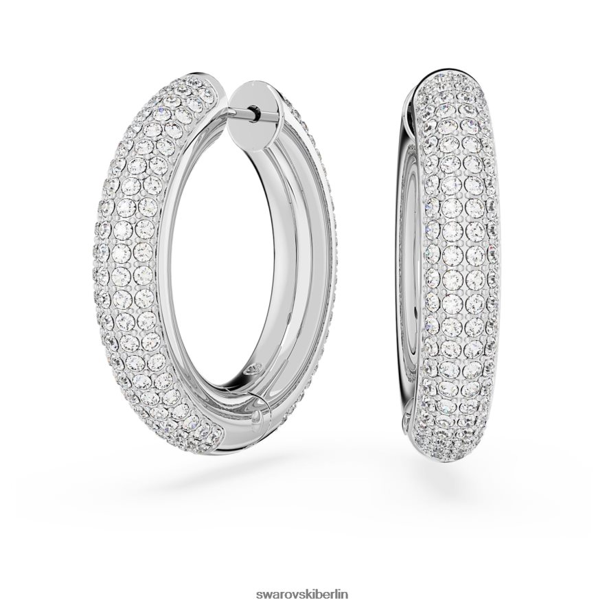 Swarovski Dextera-Creolen weiß, rhodiniert Schmuck HLT448895