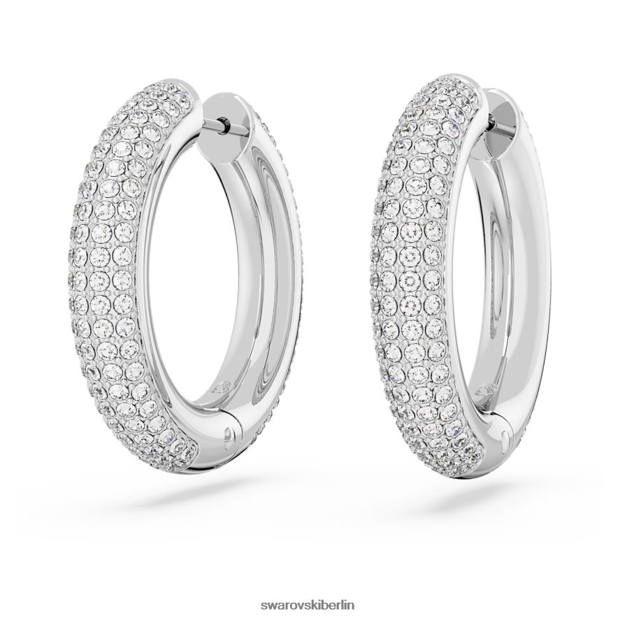 Swarovski Dextera-Creolen weiß, rhodiniert Schmuck HLT448895