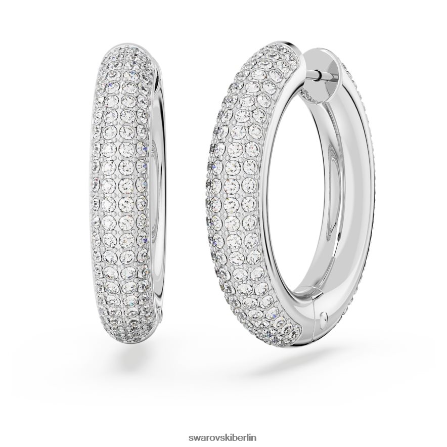 Swarovski Dextera-Creolen weiß, rhodiniert Schmuck HLT448895