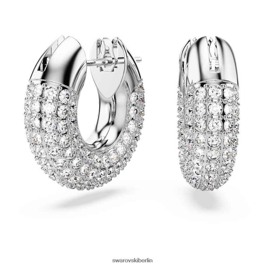 Swarovski Dextera-Creolen weiß, rhodiniert Schmuck HLT448914