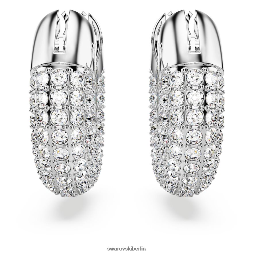 Swarovski Dextera-Creolen weiß, rhodiniert Schmuck HLT448914
