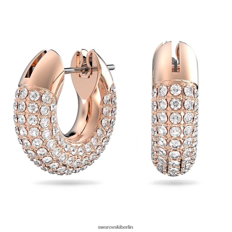 Swarovski Dextera-Creolen weiß, rosévergoldet Schmuck HLT448901