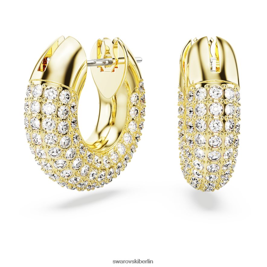 Swarovski Dextera-Creolen weiß, vergoldet Schmuck HLT448884
