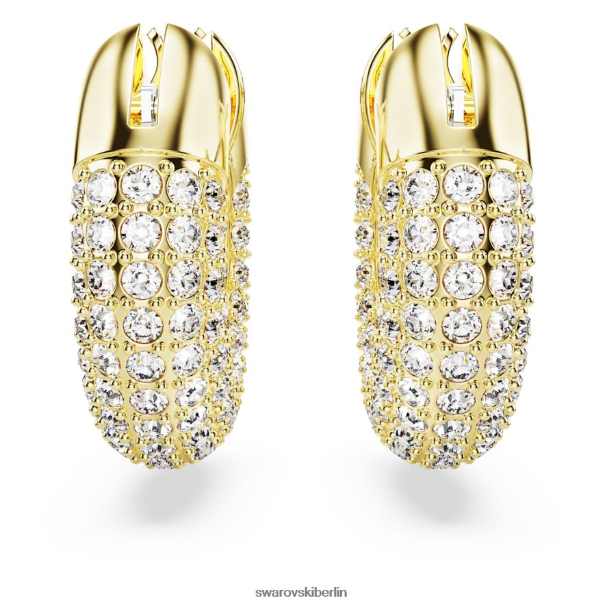Swarovski Dextera-Creolen weiß, vergoldet Schmuck HLT448884