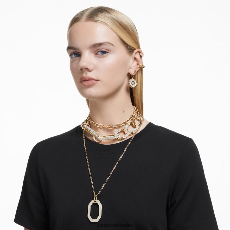 Swarovski Dextera-Creolen weiß, vergoldet Schmuck HLT448884