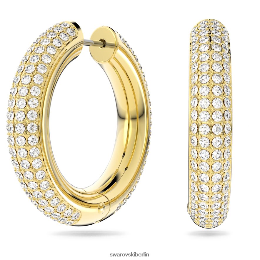 Swarovski Dextera-Creolen weiß, vergoldet Schmuck HLT448927