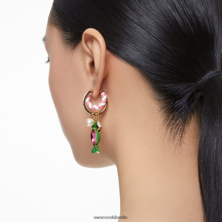 Swarovski Dulcis-Creolen Bonbon, mehrfarbig, vergoldet Schmuck HLT448850