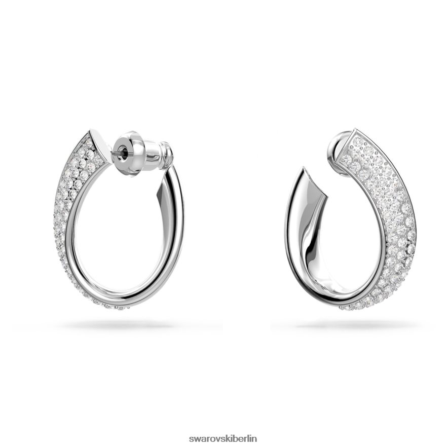 Swarovski Es gibt Creolen weiß, rhodiniert Schmuck HLT448897