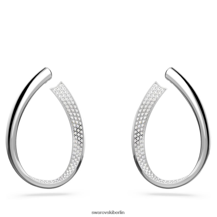 Swarovski Es gibt Creolen weiß, rhodiniert Schmuck HLT448908