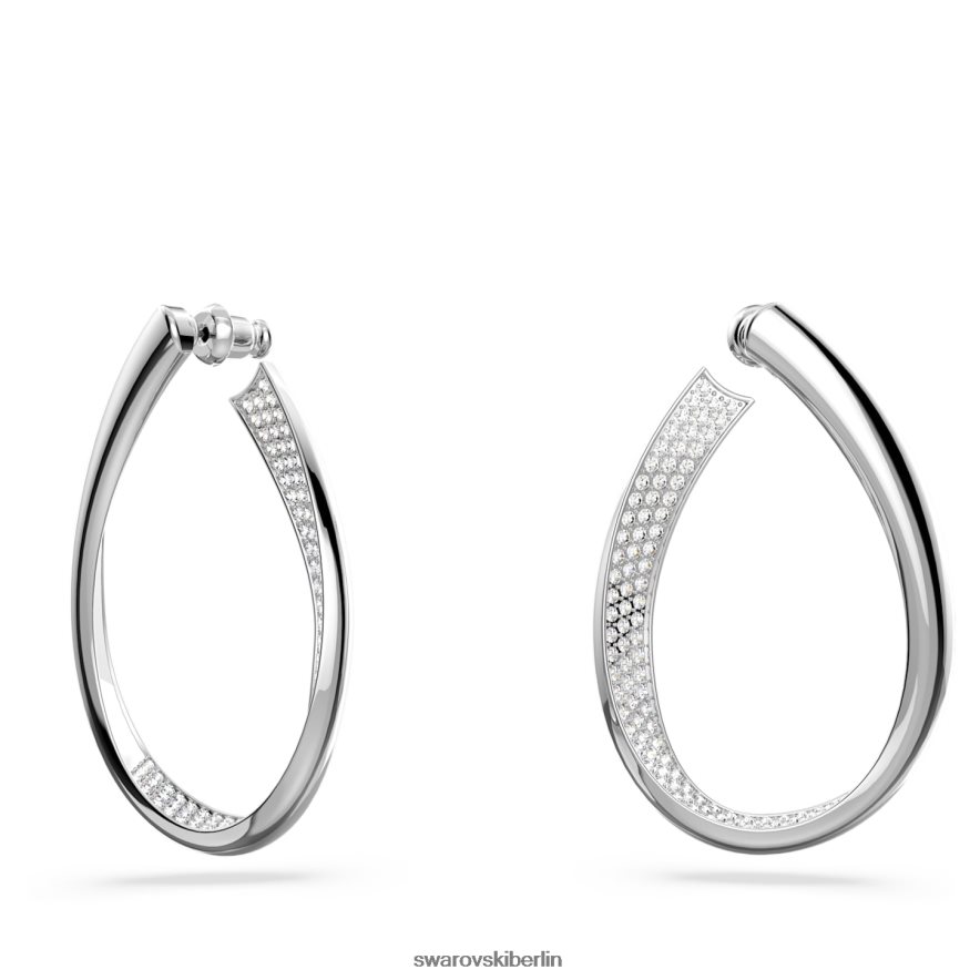 Swarovski Es gibt Creolen weiß, rhodiniert Schmuck HLT448908