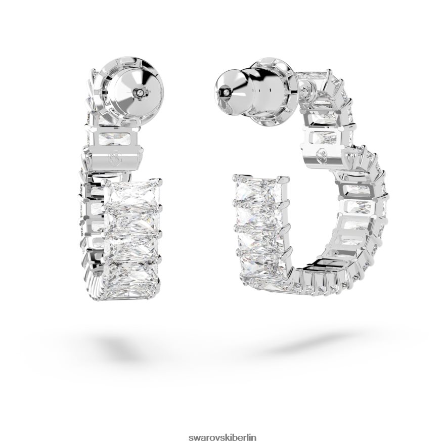 Swarovski Matrix-Creolen Herz, weiß, rhodiniert Schmuck HLT448878