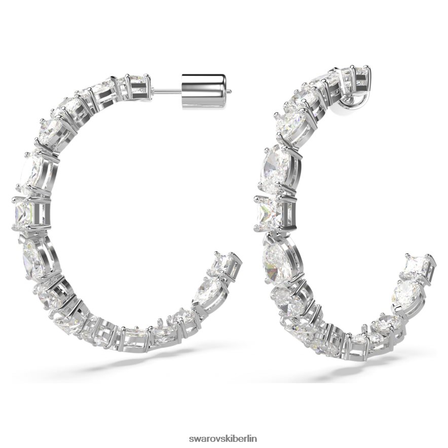 Swarovski Mesmera-Creolen Mischschliffe, weiß, rhodiniert Schmuck HLT448932