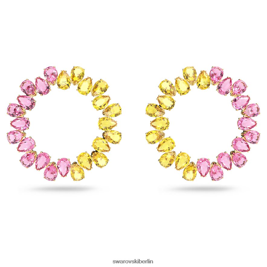 Swarovski Millenia-Creolen Birnenschliff, mehrfarbig, vergoldet Schmuck HLT448912